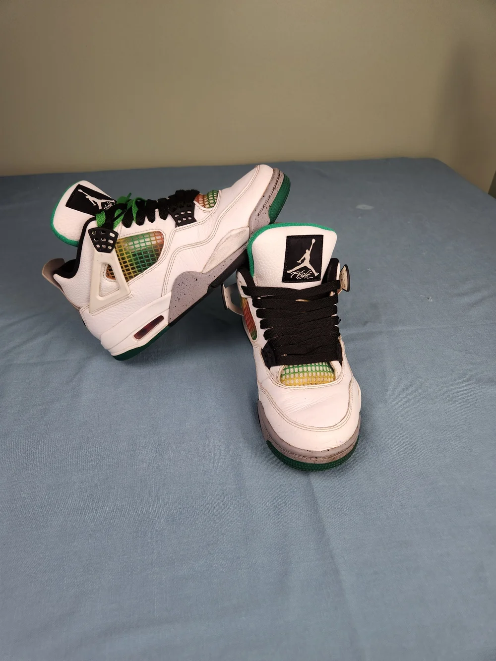 Nike Air Jordan 4 Retro Lucid Green Rasta - Size 8W / 6.5M